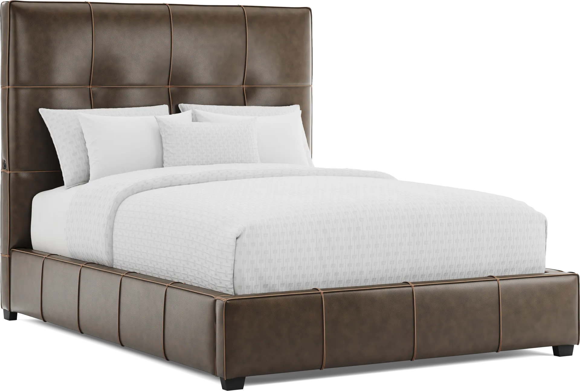 Westover Hills Brown 5 Pc Bedroom with Giselle Chocolate Queen Upholstered Bed - Image 2