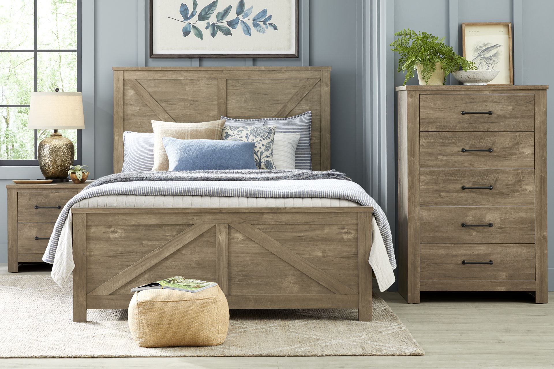 Abilene Brown 5 Pc King Panel Bedroom - Image 1