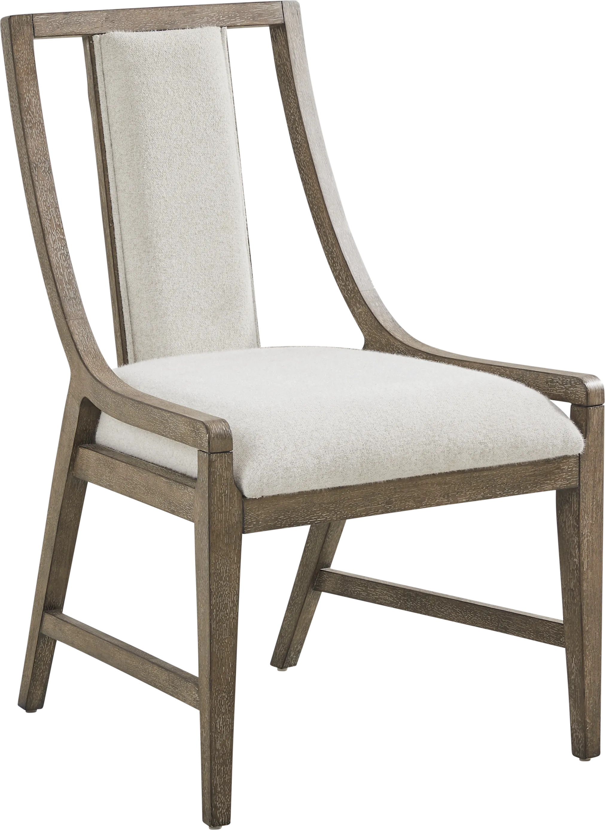 Sausalito Brown Upholstered Wood Back Side Chair - Thumbnail - Image 1
