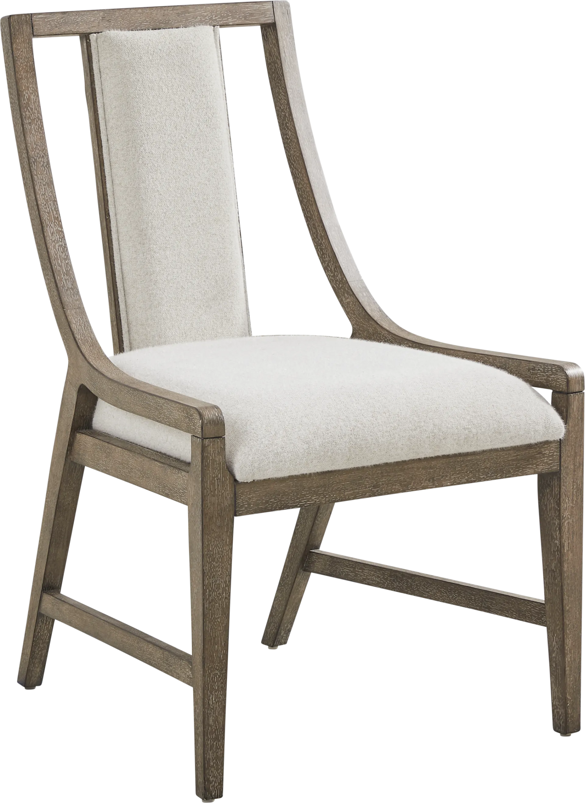 Sausalito Brown Upholstered Wood Back Side Chair - Image 1