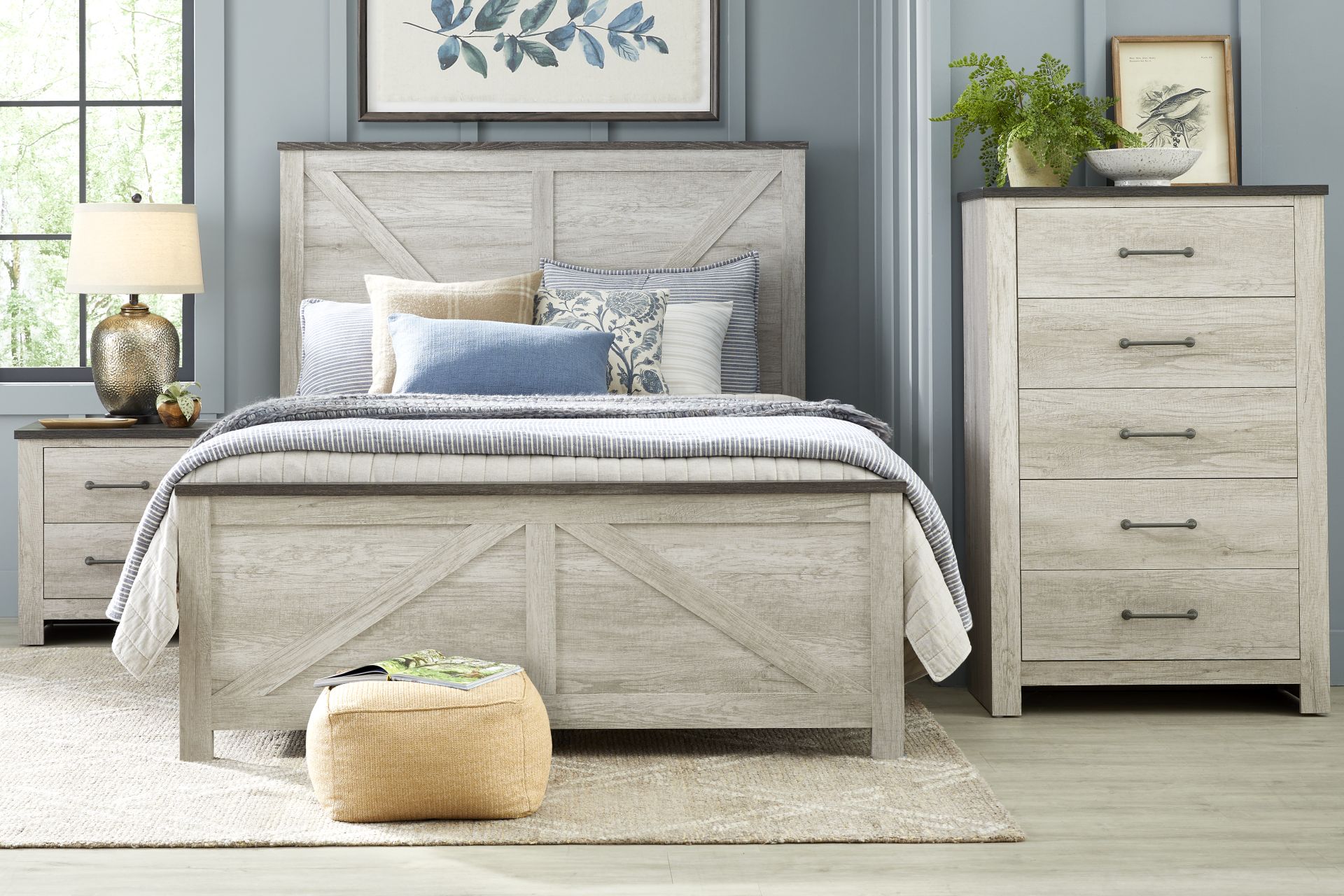 Abilene White 5 Pc King Panel Bedroom - Image 1