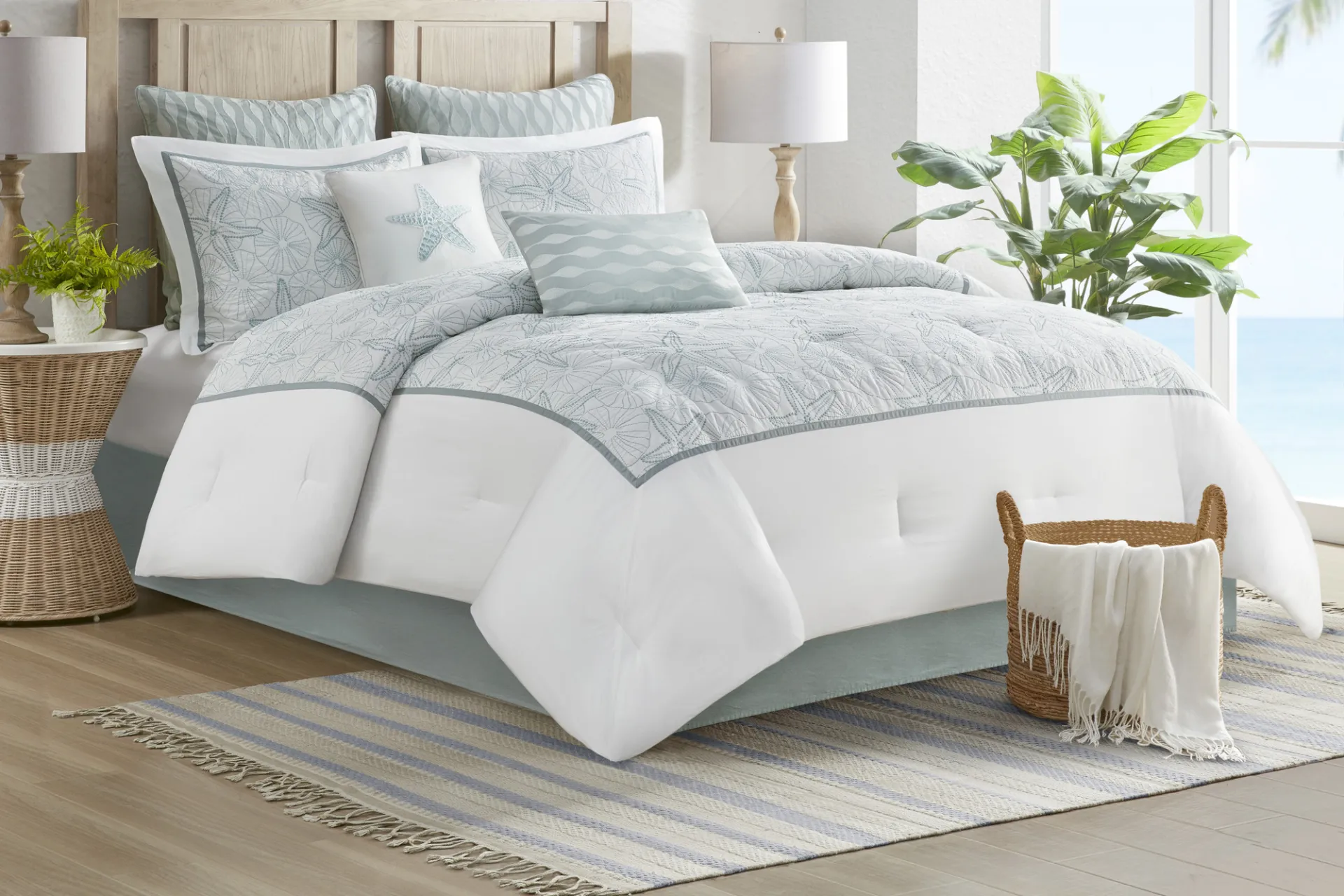 Olsak White 4 Pc Full Comforter Set - Image 2