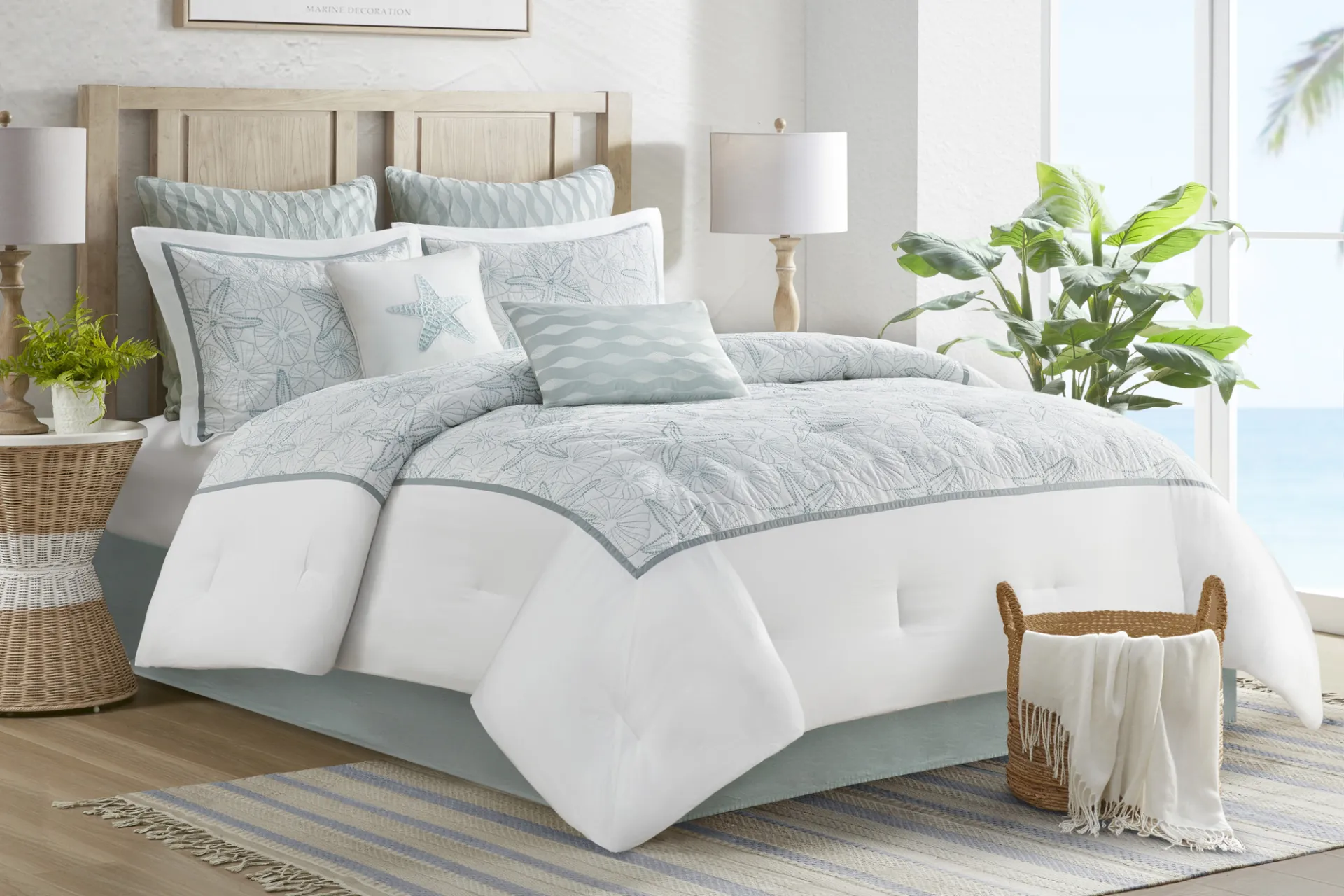 Olsak White 4 Pc Full Comforter Set - Image 2
