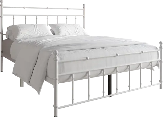 Griffincast White King Bed