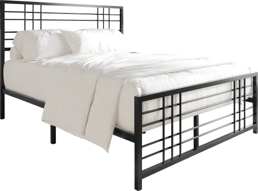 Alpires Black Queen Bed