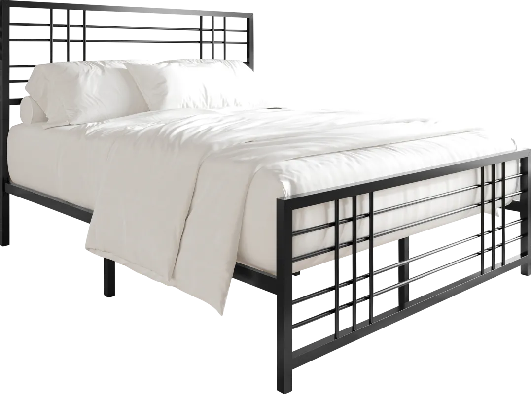 Alpires Black Queen Bed
