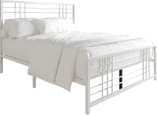 Alpires White King Bed