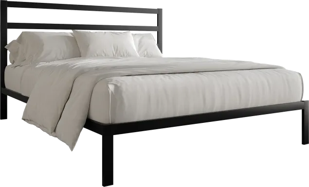 Mazefruit Black Queen Bed