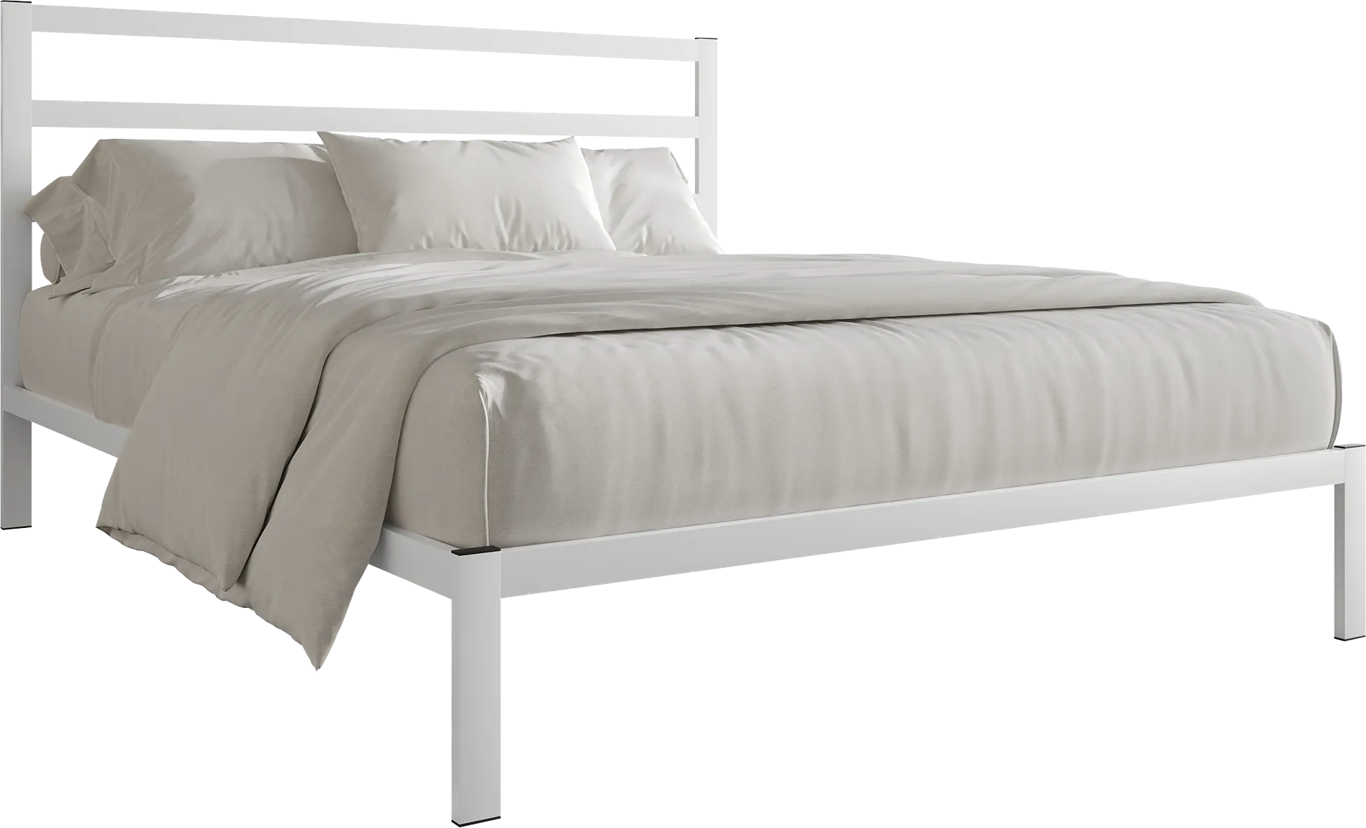 Mazefruit White Queen Bed - Thumbnail - Image 1