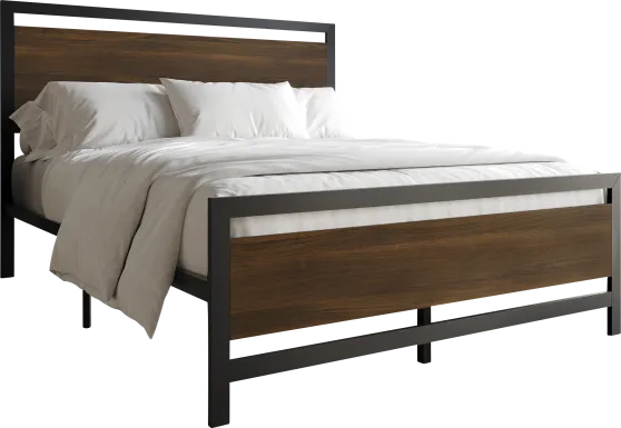 Diamondbite Brown King Bed