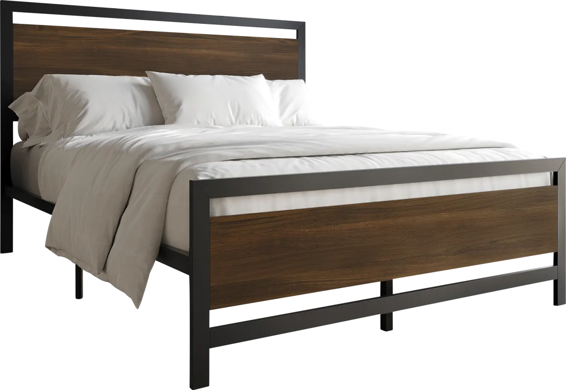 Diamondbite Brown Queen Bed