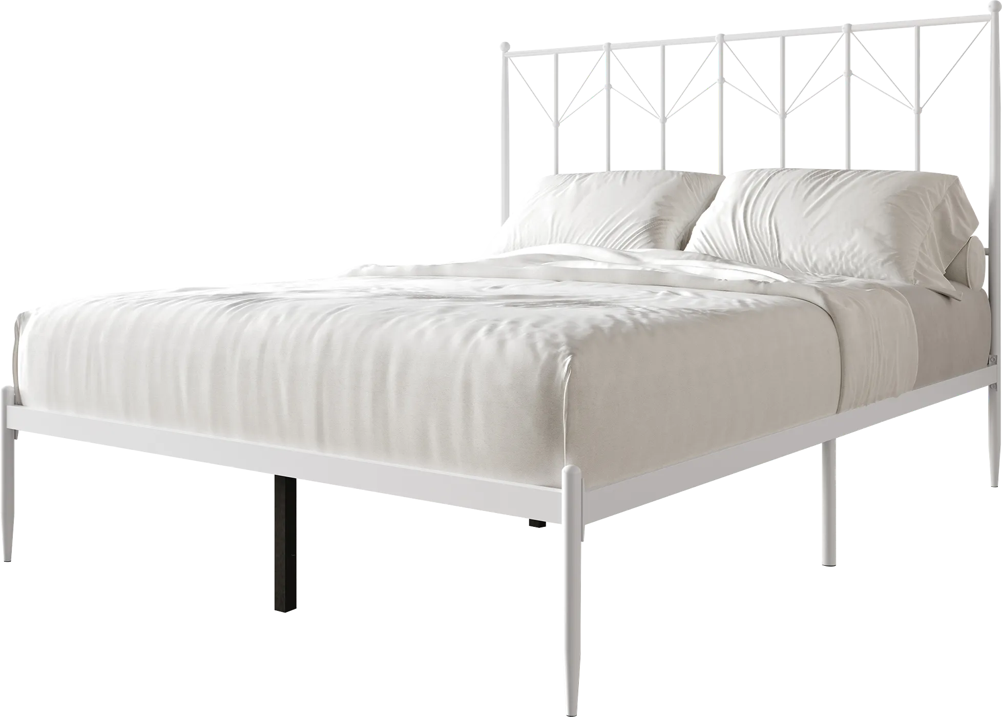 Yewair White King Bed