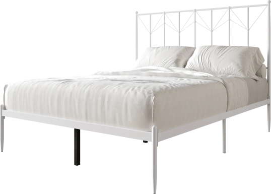 Yewair White King Bed