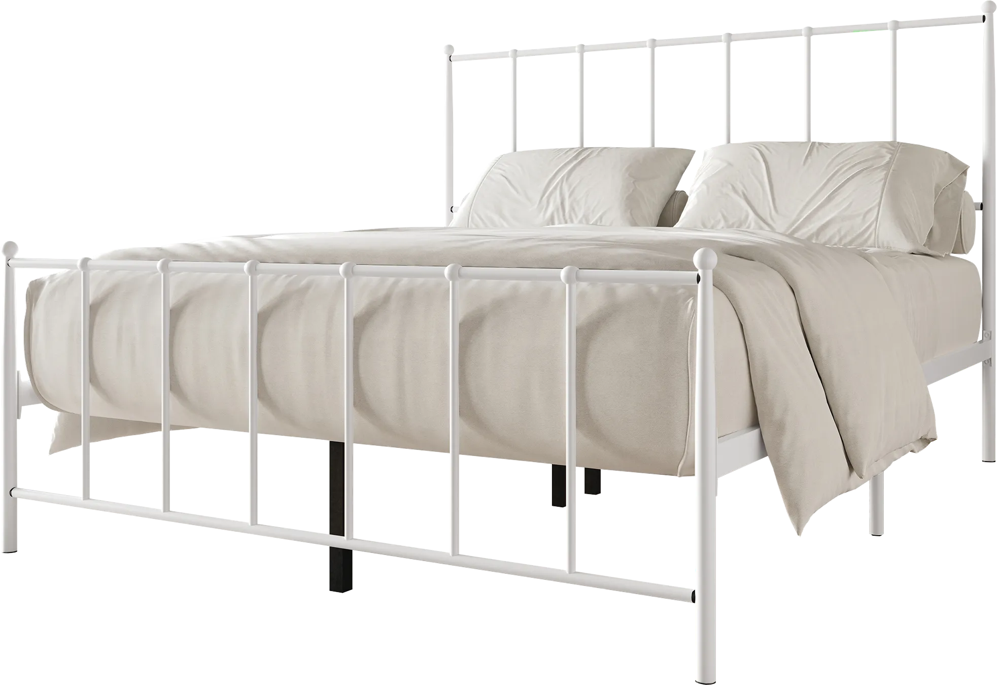 Pixelfly White Queen Bed - Thumbnail - Image 1