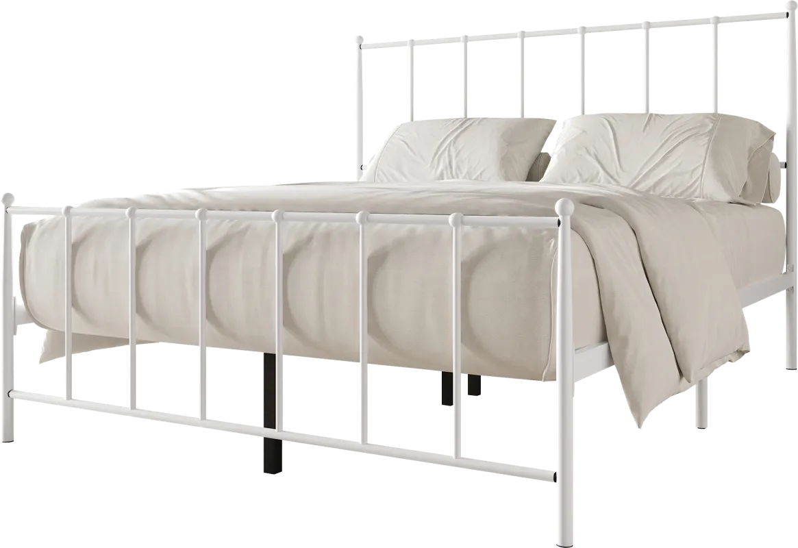 Pixelfly White Twin Bed