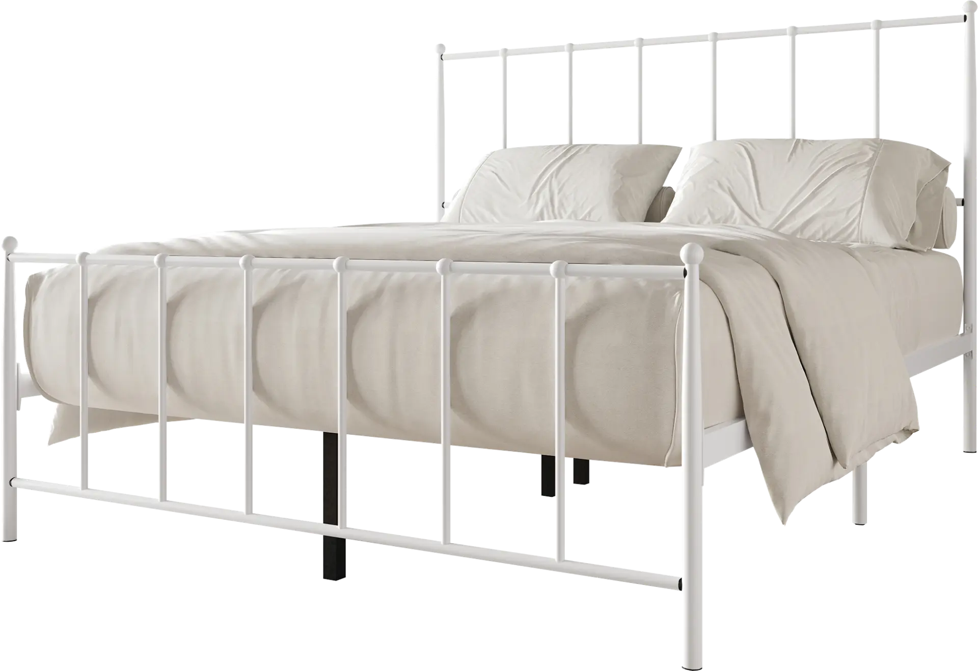 Pixelfly White Twin Bed