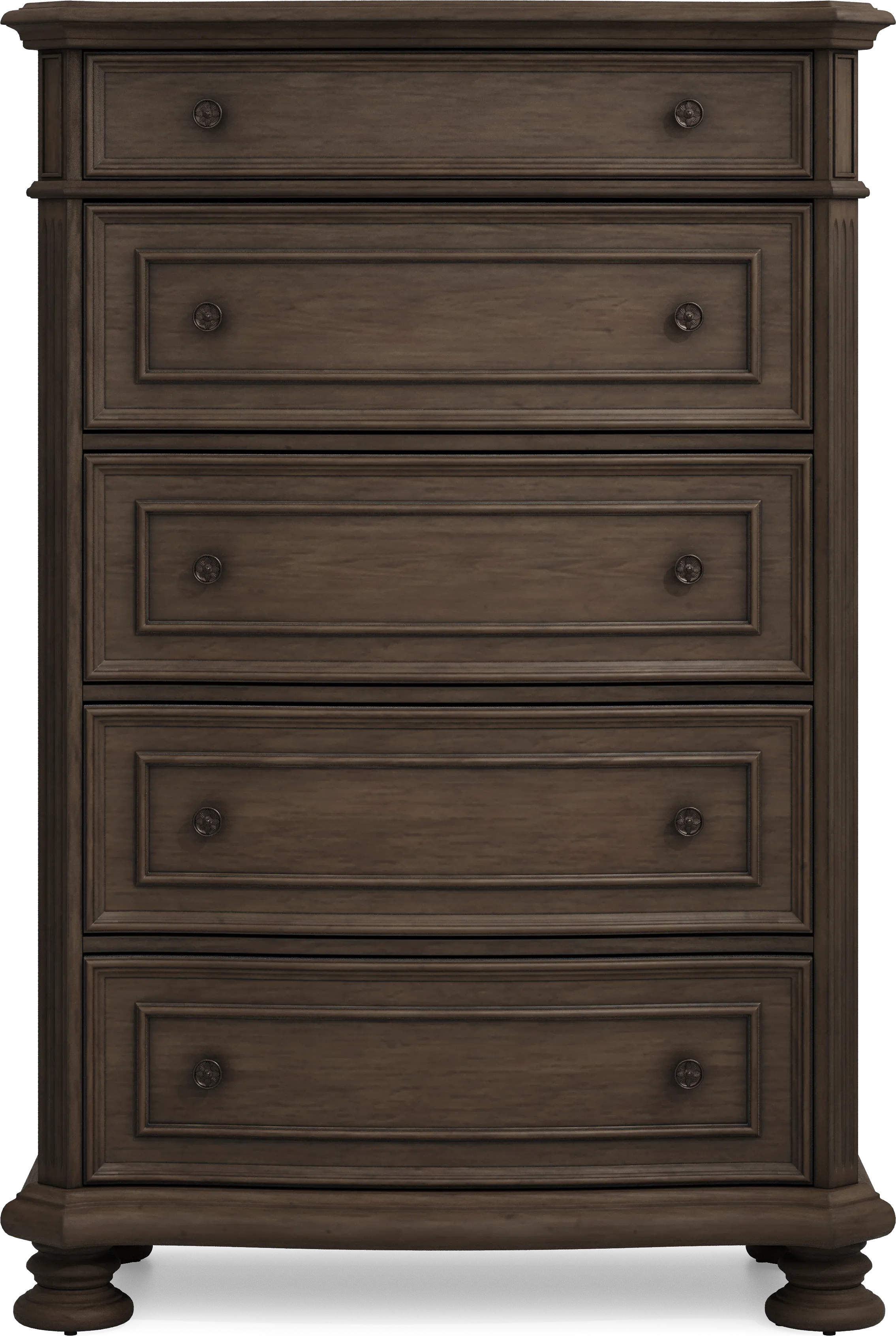 Armitage Dark Brown 5 Pc King Upholstered Bedroom - Thumbnail - Image 7