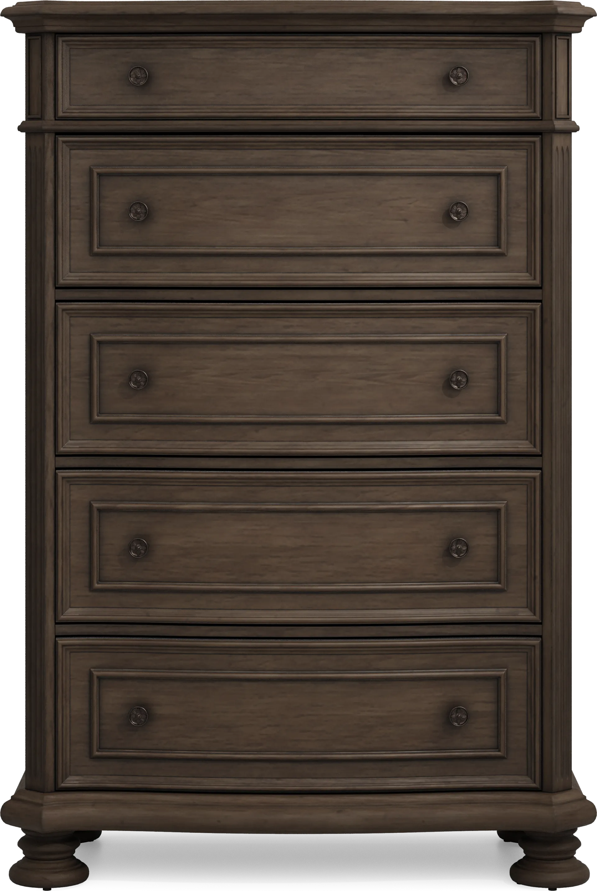 Armitage Dark Brown 5 Pc King Upholstered Bedroom - Image 7