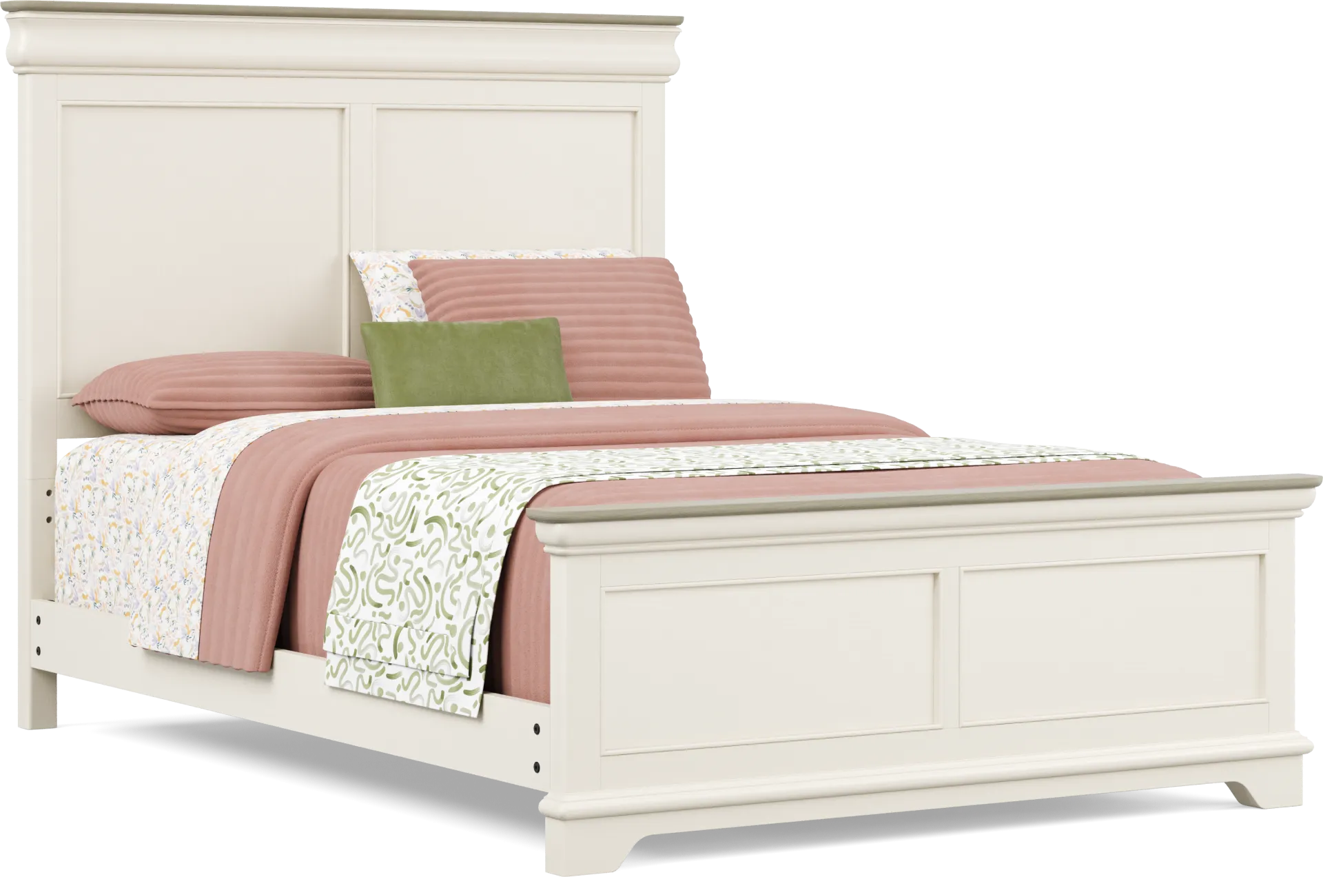 Kids Oberon Cream Full Panel Bed - Image 1
