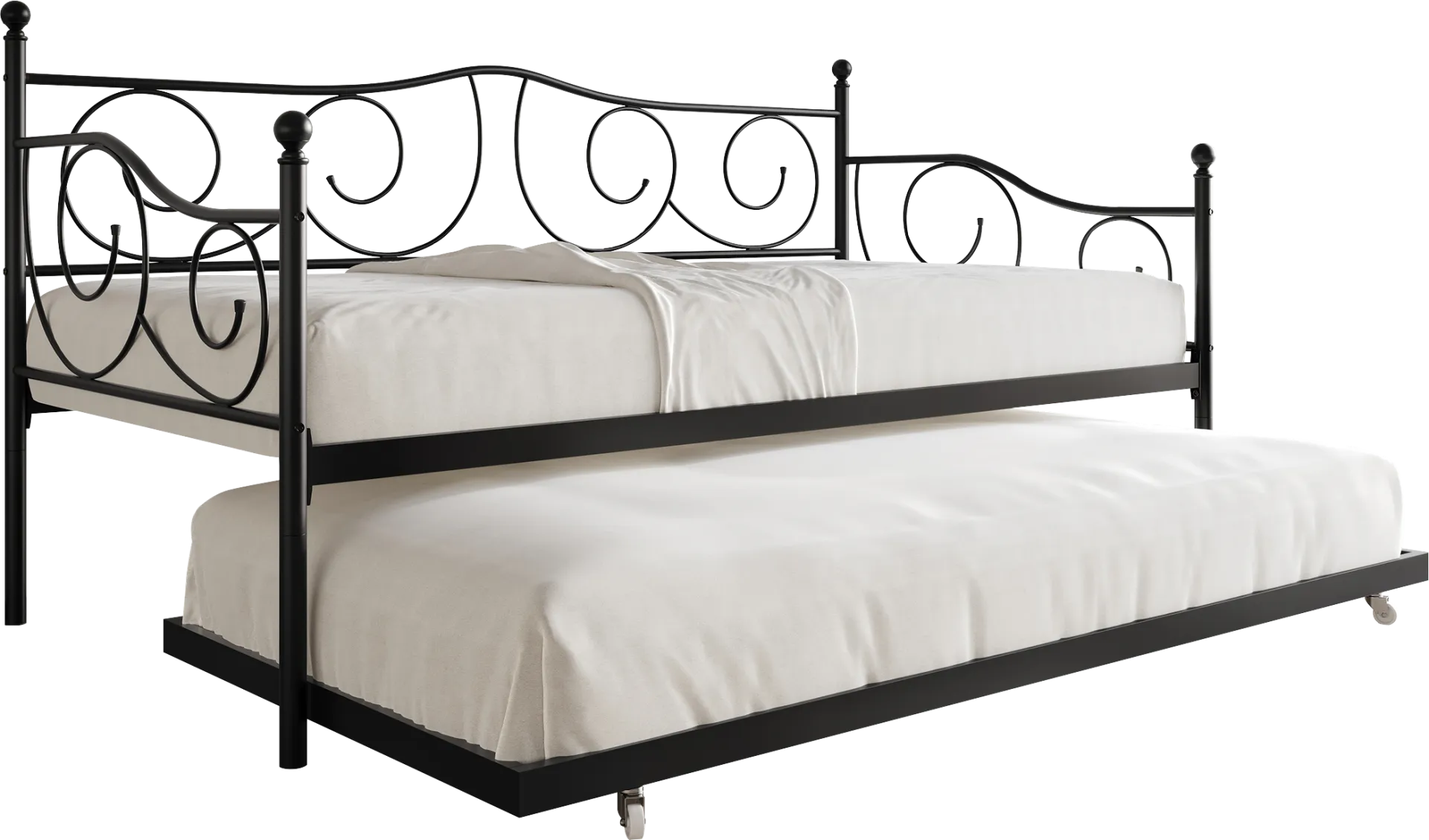 Sawwarers Black Daybed With Trundle - Image 1