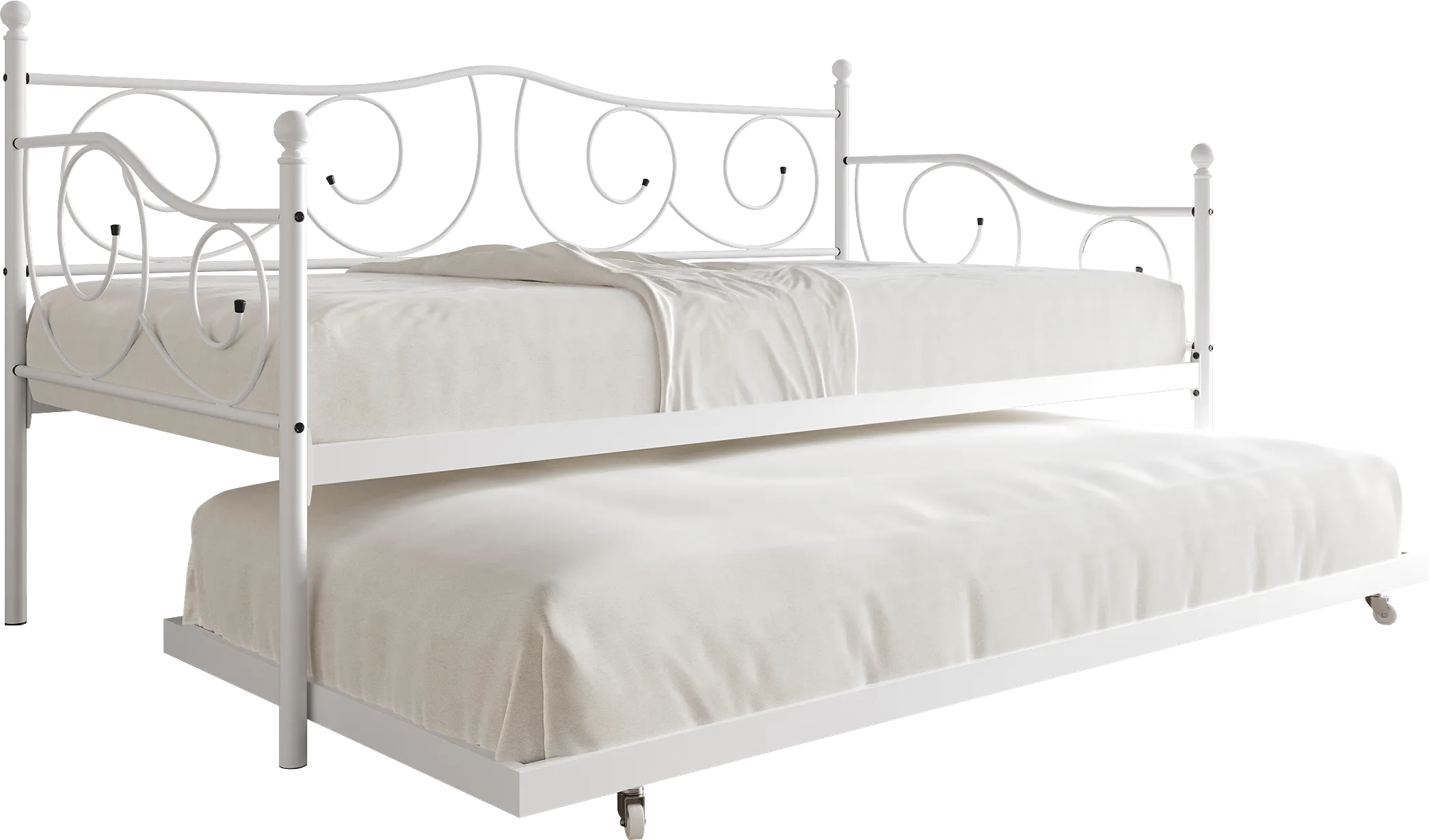 Sawwarers White Daybed With Trundle - Thumbnail - Image 1