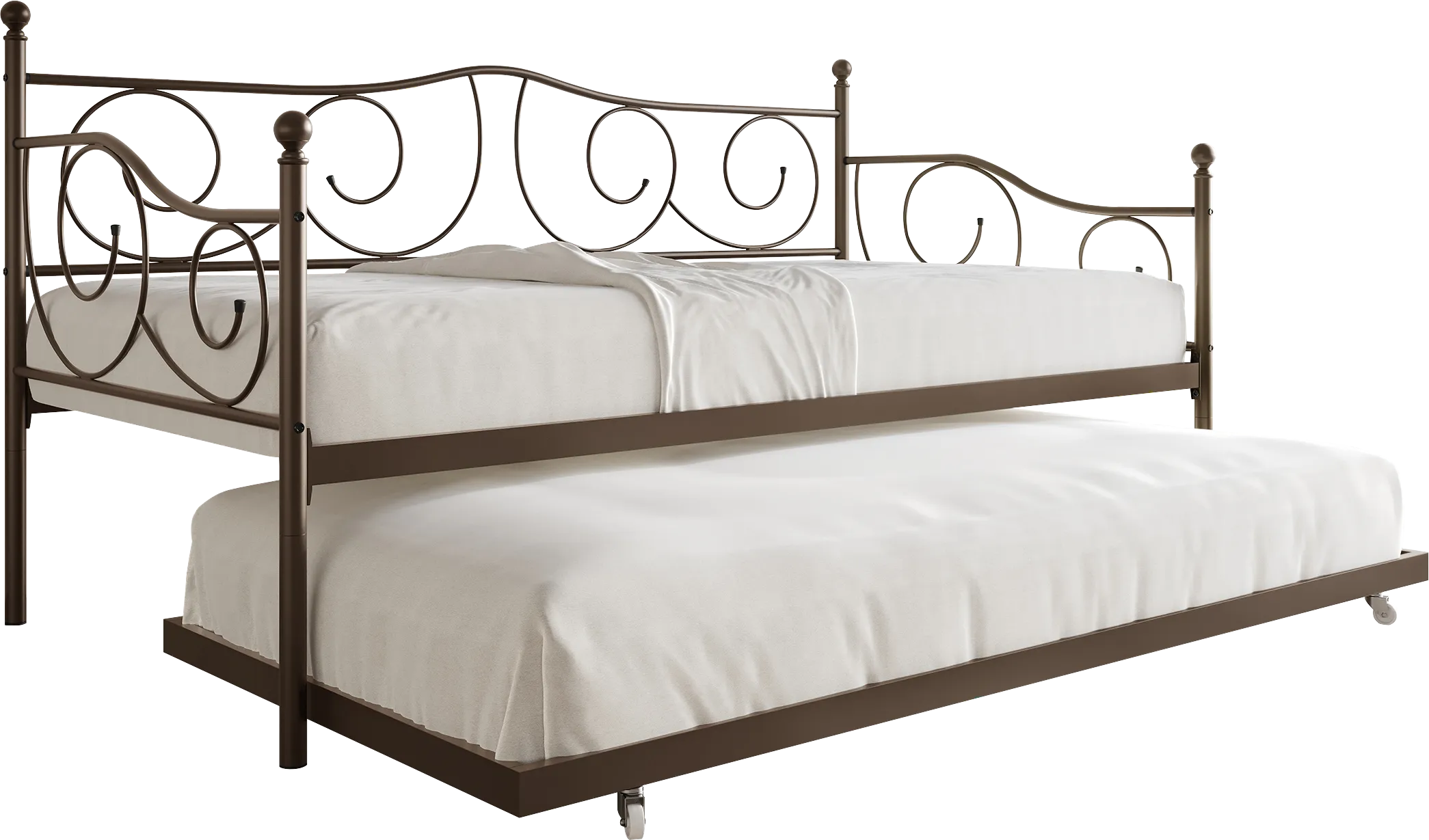 Sawwarers Brown Daybed With Trundle - Thumbnail - Image 1