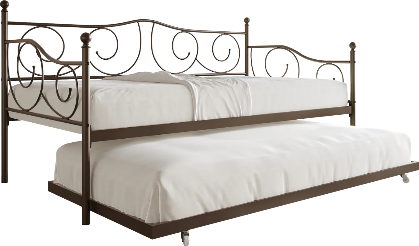 Sawwarers Brown Daybed With Trundle