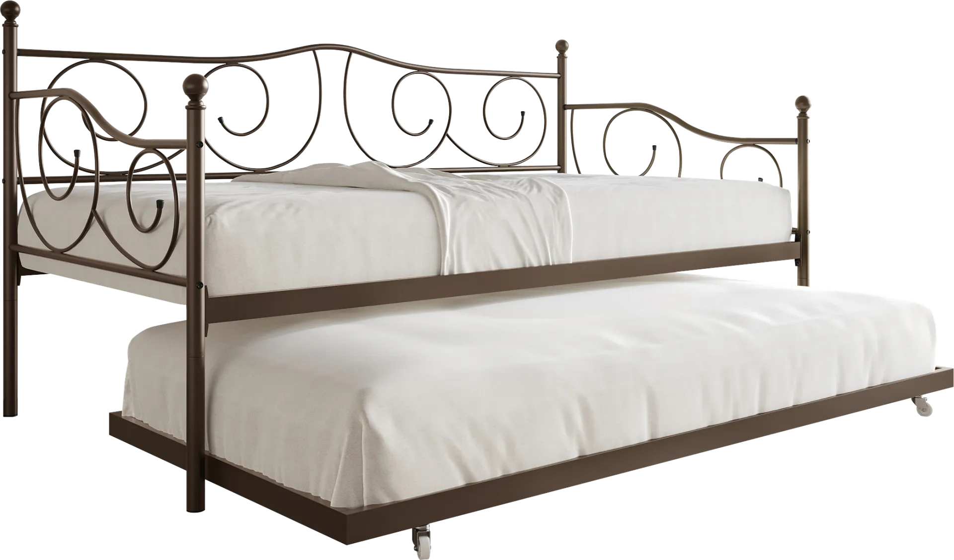 Sawwarers Brown Daybed With Trundle - Image 1