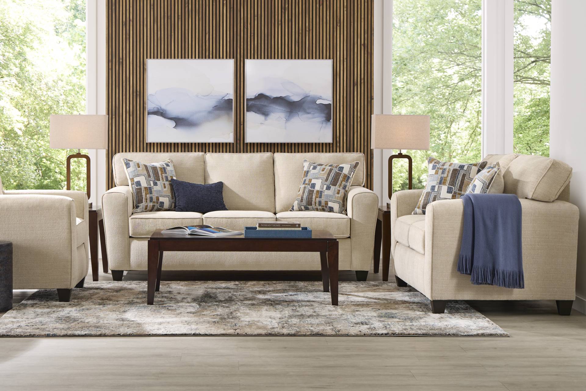 Dover Beige 2 Pc Living Room full room