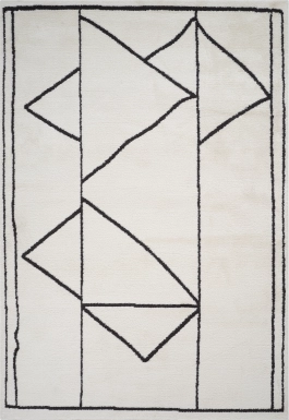 Damaray Black 7'9 x 9'9 Rug