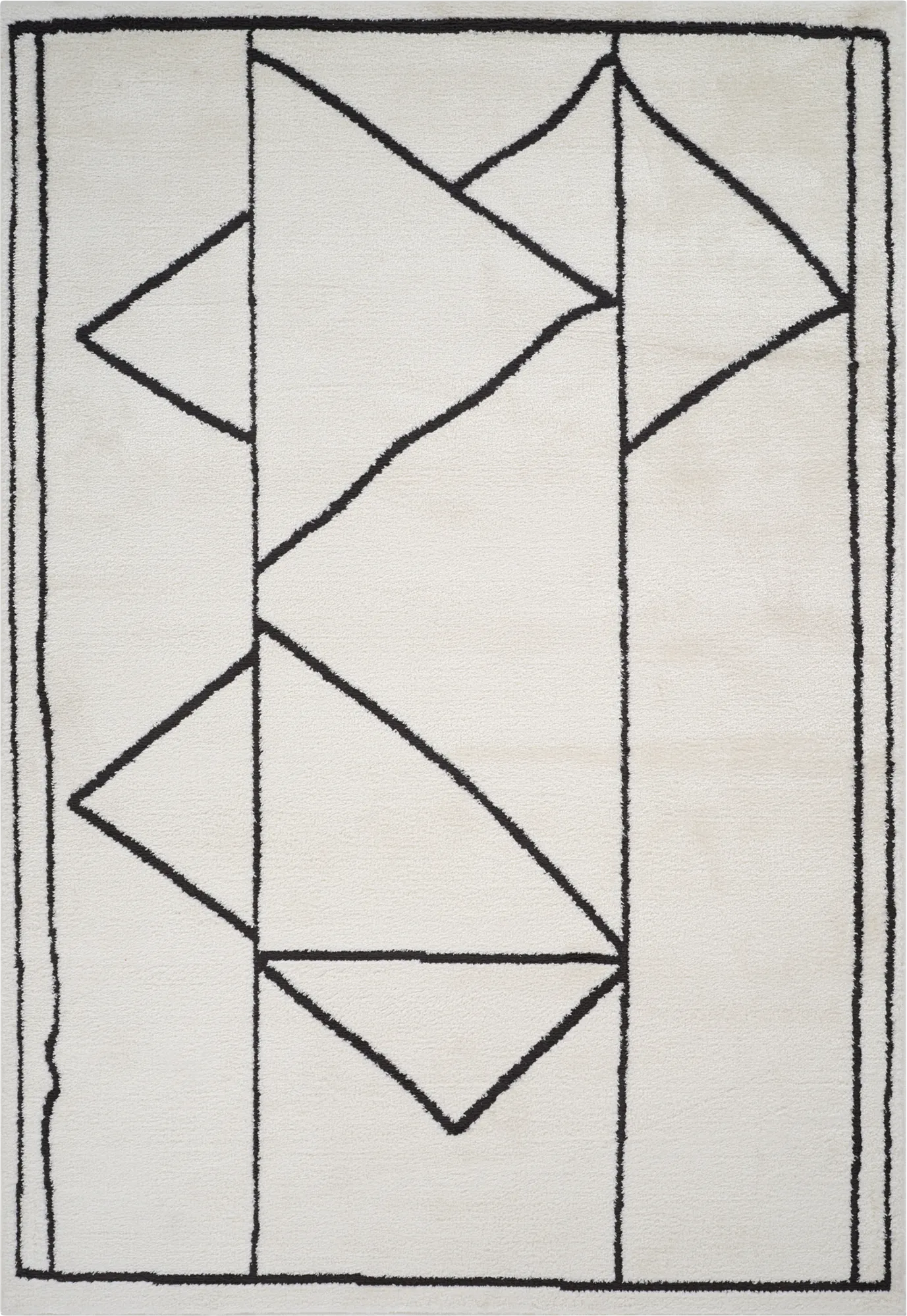 Damaray Black 5'3 x 7'6 Rug - Image 1