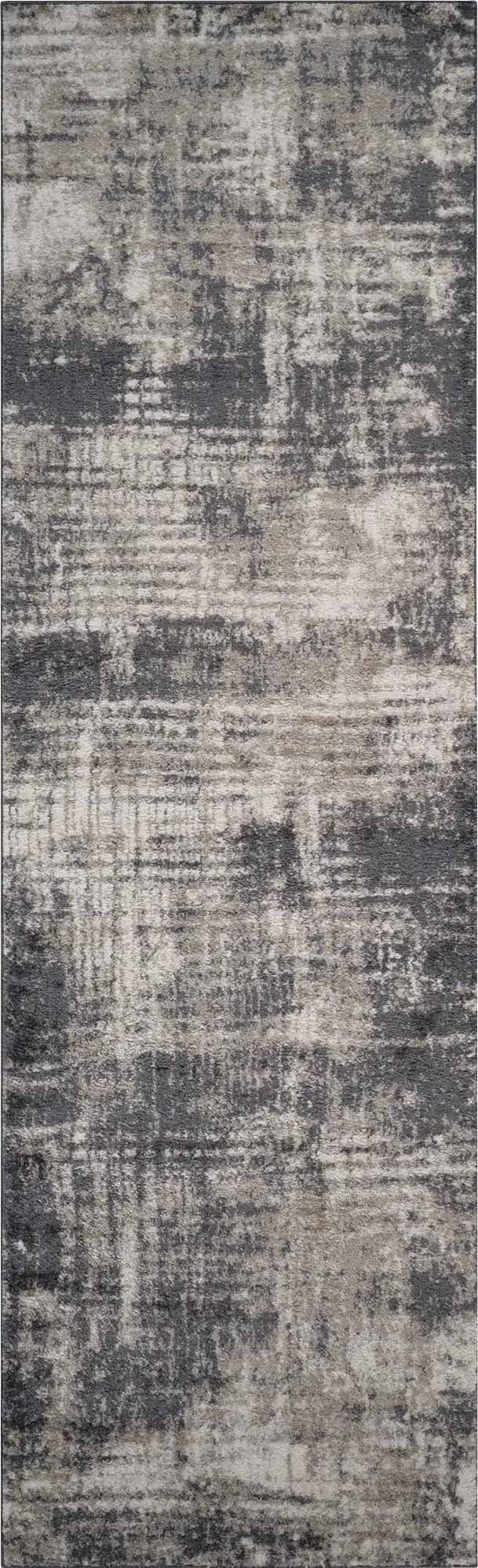 Fasil Charcoal 2'7 x 9' Runner Rug
