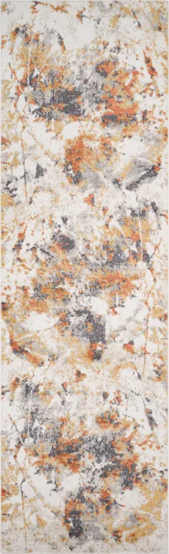 Merrane Orange 2'7 x 9' Runner Rug