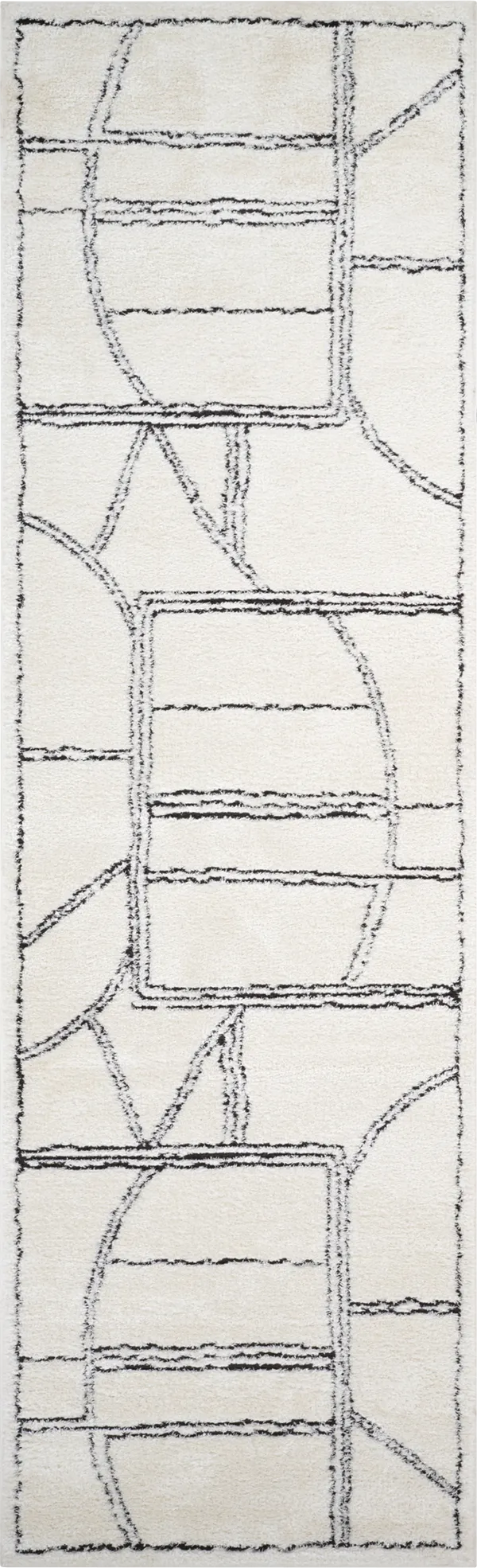 Kwaye White 2'6 x 10' Runner Rug - Image 1