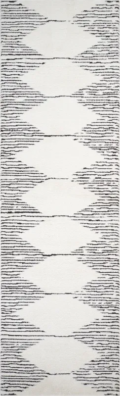 Kerone White 2'6 x 10' Runner Rug