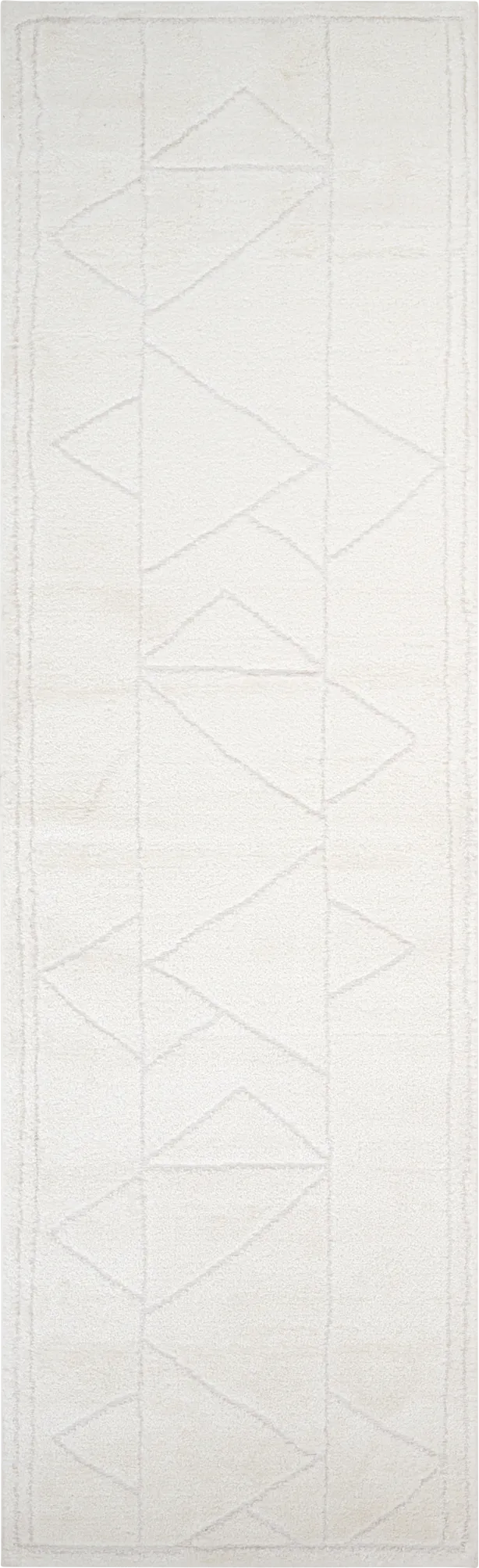 Damaray Ivory 2'6 x 10' Runner Rug - Image 1