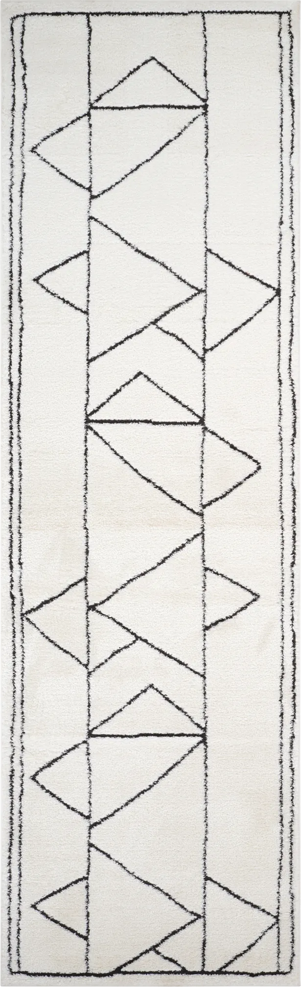 Damaray Black 2'6 x 10' Runner Rug - Thumbnail - Image 1