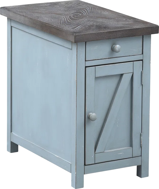 Grantland Blue Chairside Cabinet