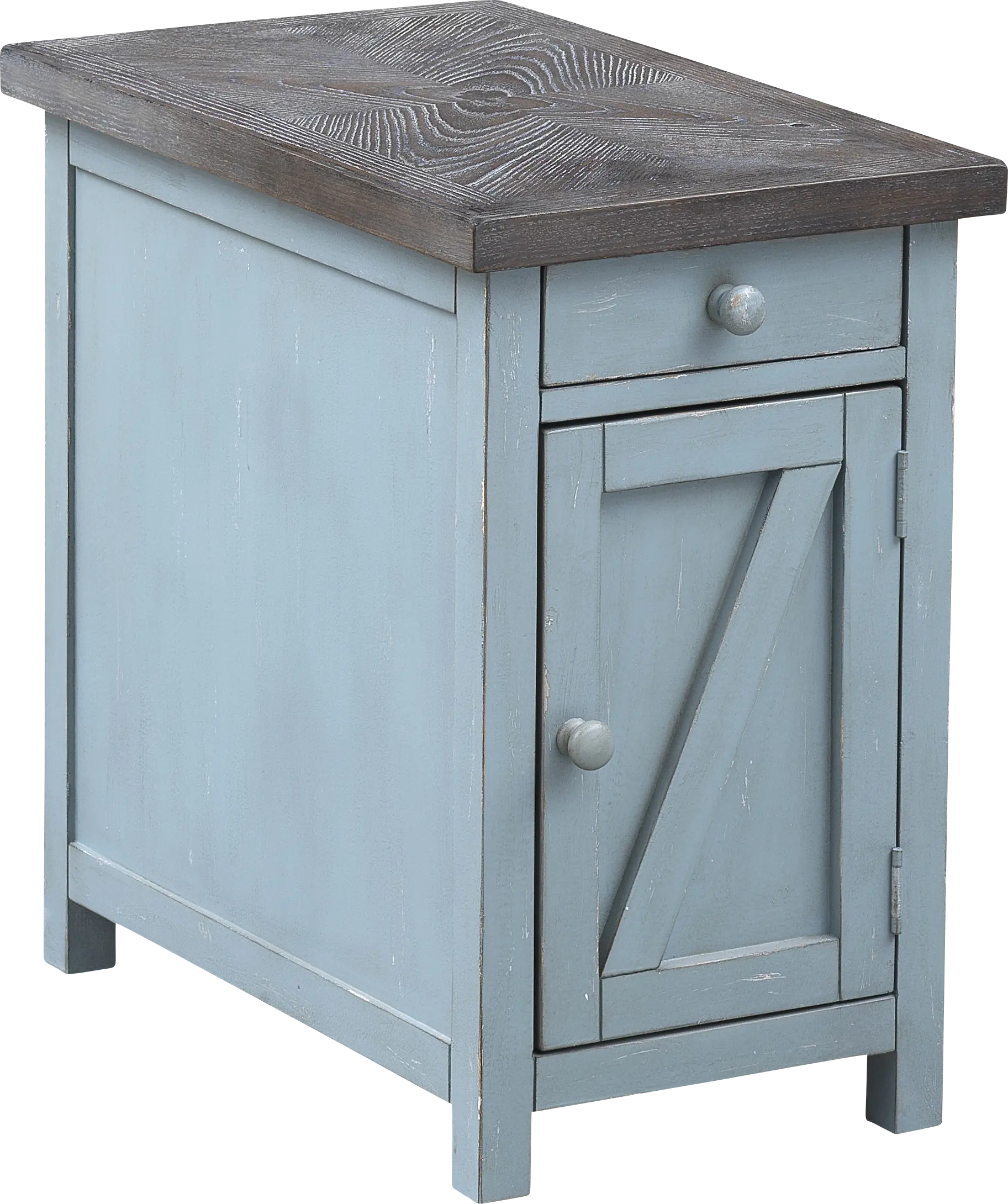 Grantland Blue Chairside Cabinet