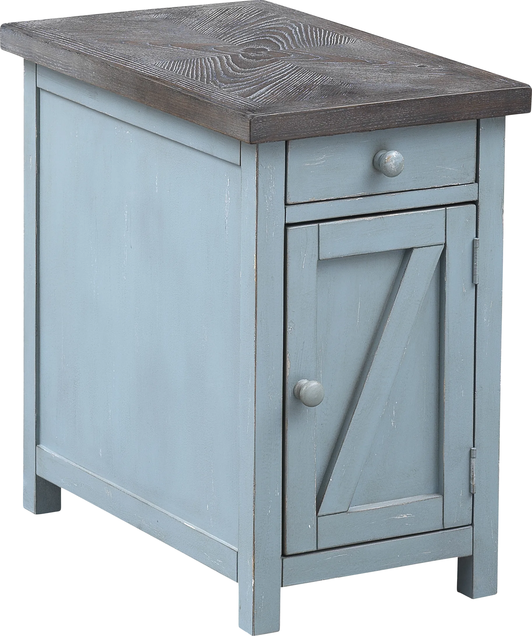 Grantland Blue Chairside Cabinet - Image 1