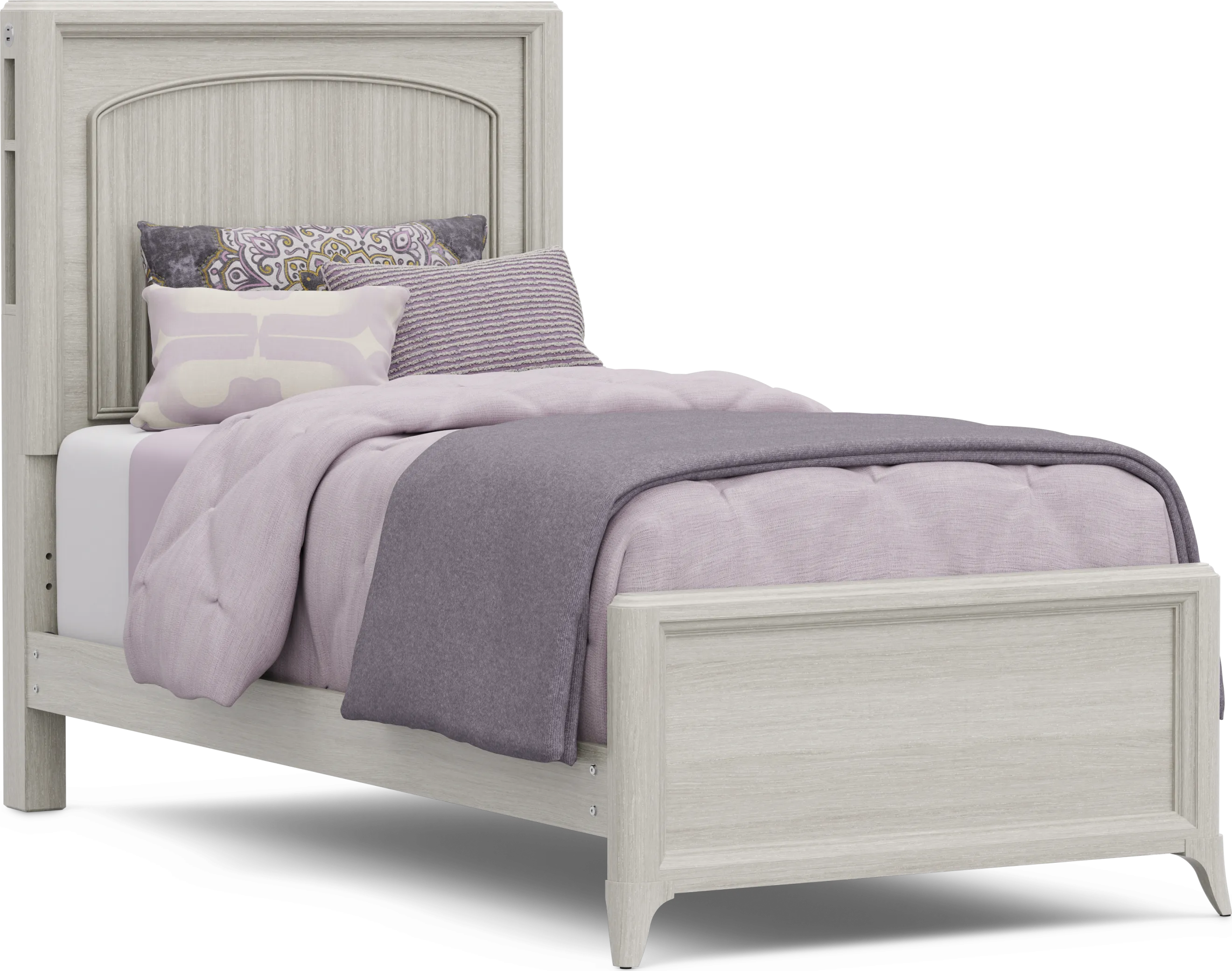 Kids Vivien Wirebrush Gray Twin Cubby Bedroom - Thumbnail - Image 2