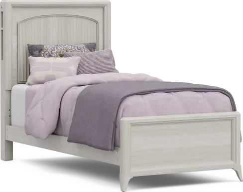 Kids Vivien Wirebrush Gray Twin Cubby Bed