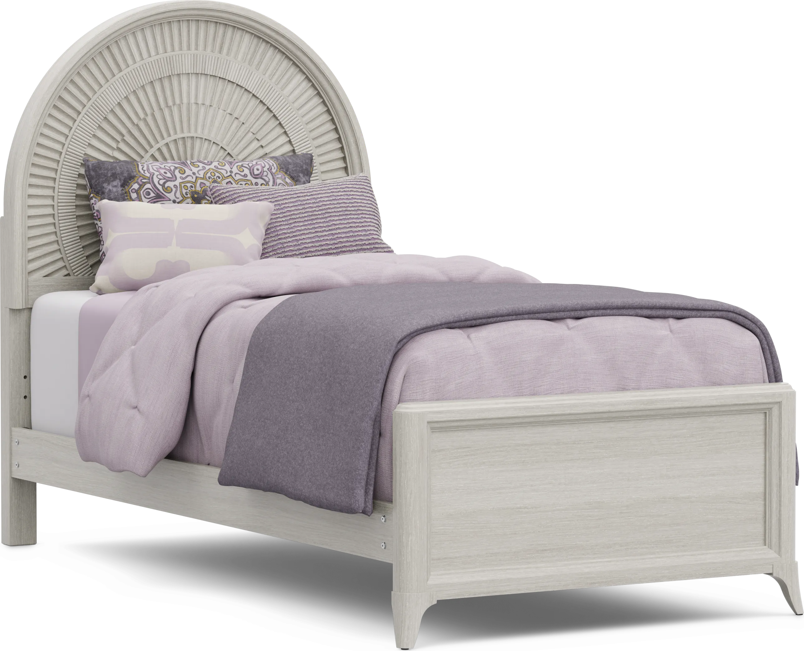 Kids Vivien Wirebrush Gray Twin Panel Bedroom - Thumbnail - Image 2
