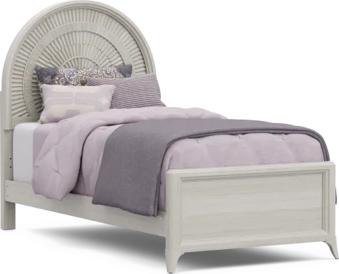 Kids Vivien Wirebrush Gray Twin Panel Bed