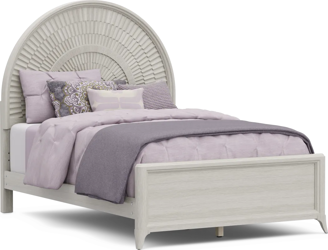 Kids Vivien Wirebrush Gray Full Panel Bed