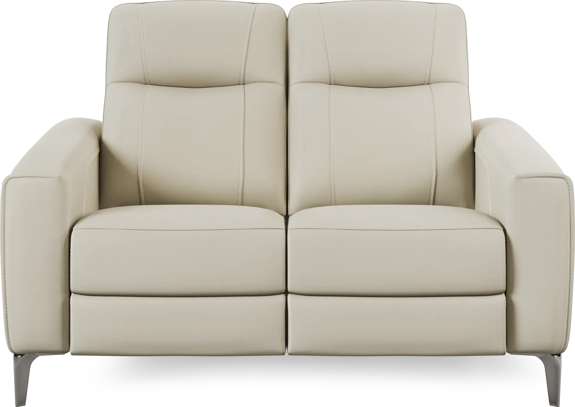 Parkside Heights Beige Leather Loveseat