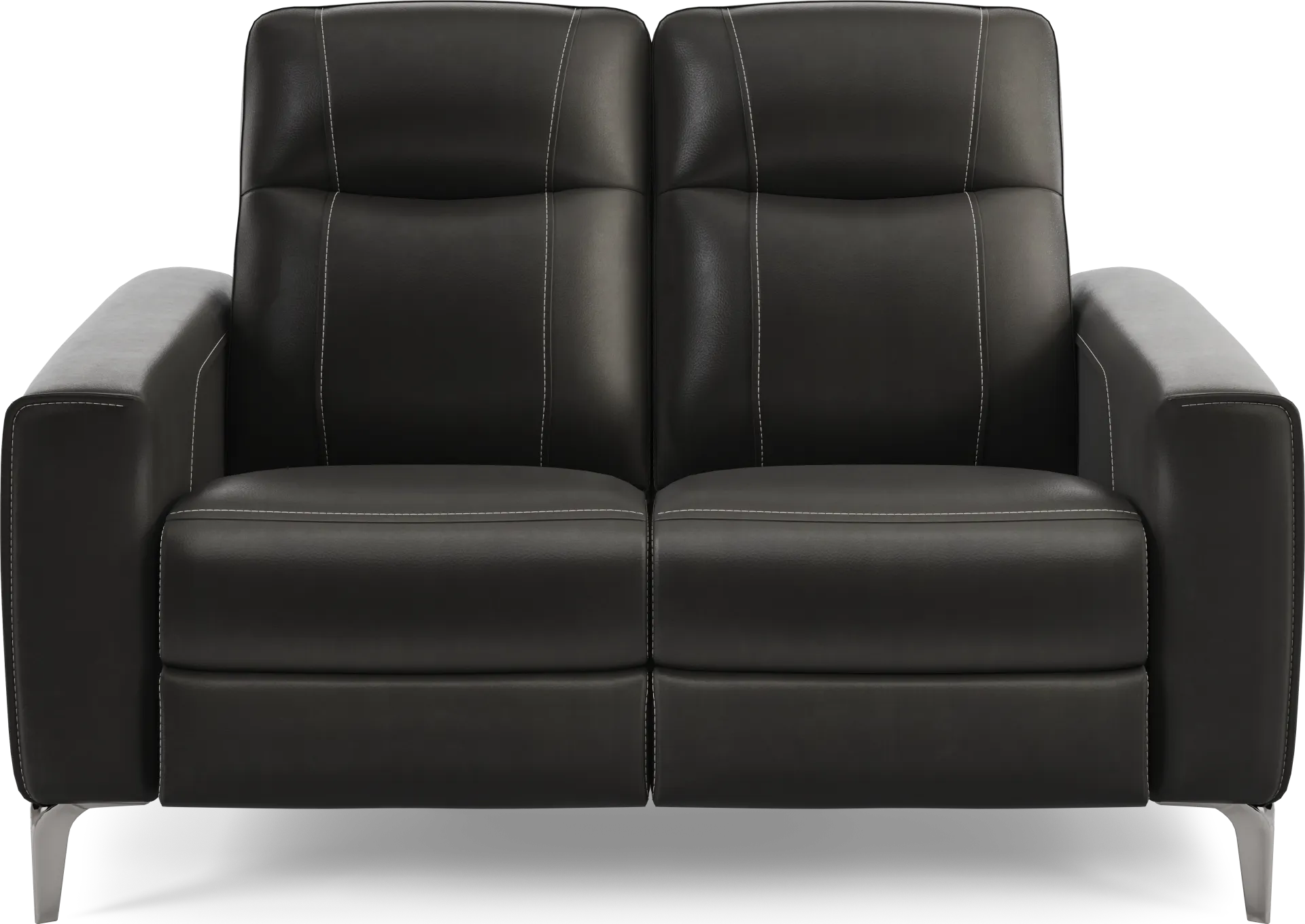 Parkside Heights Black Cherry Leather Loveseat - Image 1