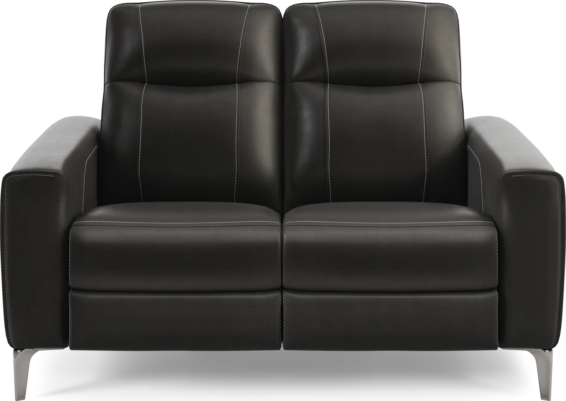 Parkside Heights Black Cherry Leather Loveseat