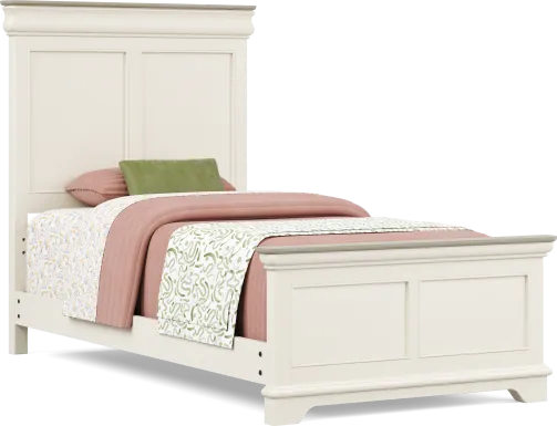 Kids Oberon Cream Twin Panel Bed