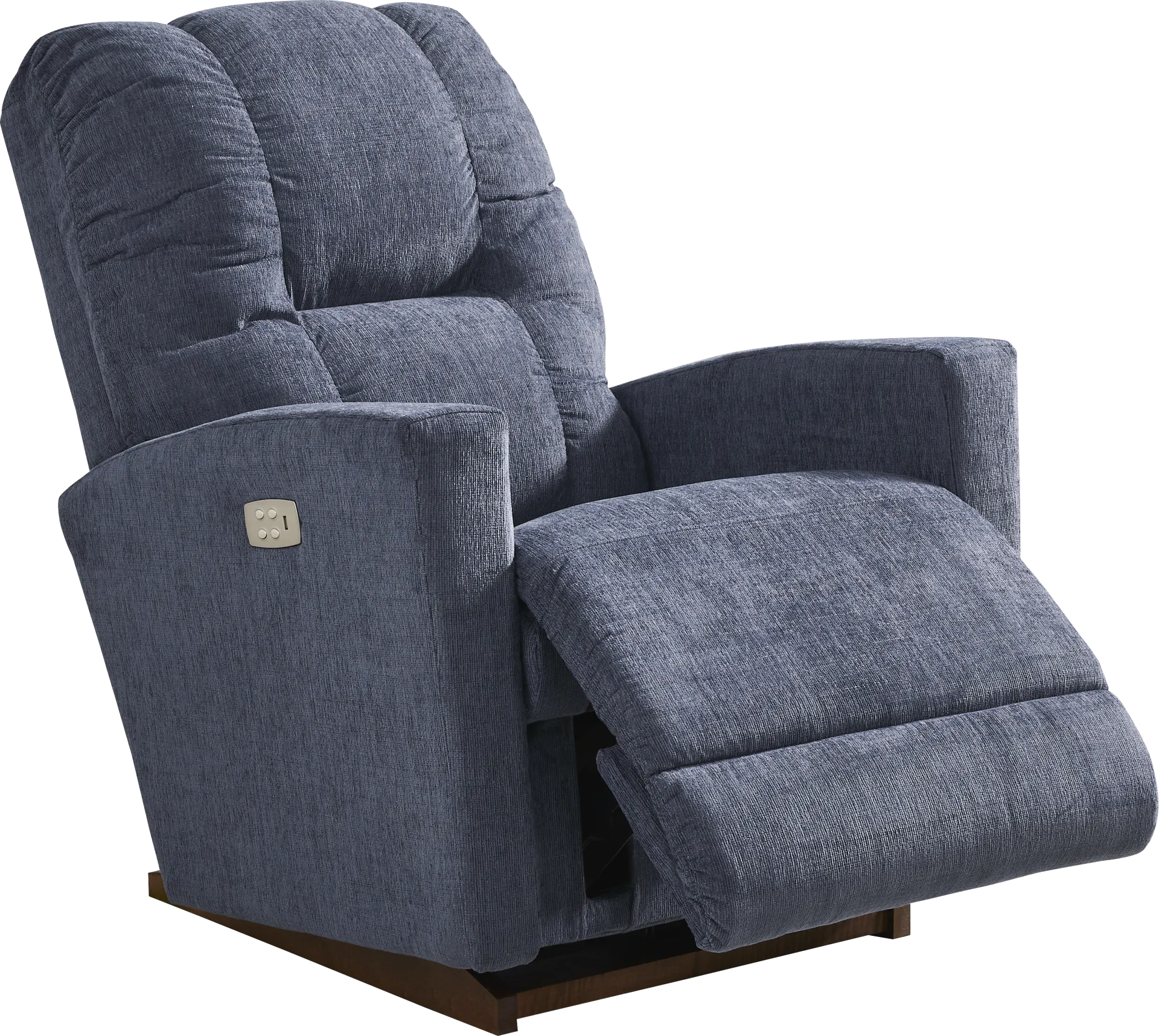 La-Z-Boy Casey III Blue Woven Dual Power Recliner | Rooms to Go